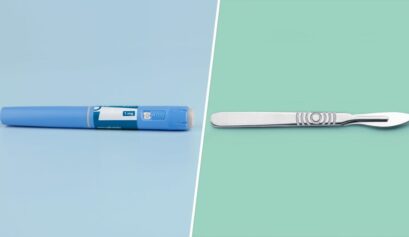 GLP-1 sonrası bariatrik cerrahi ve Tüp Mide ile Gastrik Bypass seçeneklerini açıklayan bilgilendirici görsel