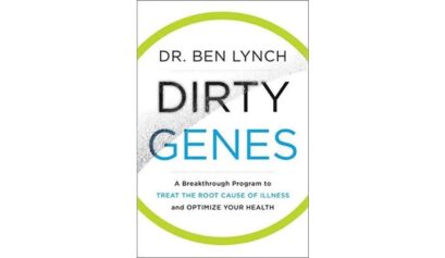 Kirli gen yaklaşımını açıklayan ve epigenetik gen düzenlemesini gösteren Dirty Genes kitap görseli