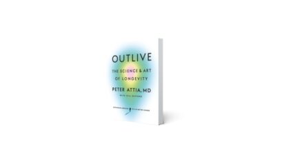 Outlive kitabı ve longevity bilimi üzerine sağlıklı yaşam stratejilerini anlatan görsel