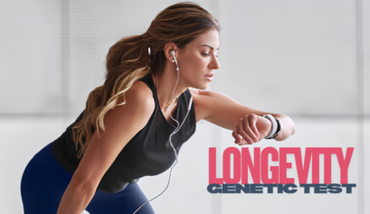 Longevity genetik paneli ile sağlıklı yaşam süresini optimize eden kadın